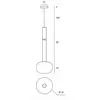 Image de miloox by Sforzin Suspension Mose, or, hauteur d'abat-jour 39 cm, 1 lampe, verre