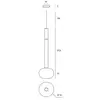 Image de miloox by Sforzin Suspension Mose, or, hauteur d'abat-jour 48 cm, 1 lampe, verre