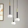 Image de miloox by Sforzin Suspension Mose, or/bronze/cuivre, 3 lampes, ronde, verre