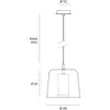 Image de miloox by Sforzin Suspension Frida, double abat-jour verre, bleue