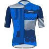 Image de Santini Delta Optic 2022 Maillot de cyclisme à manches courtes pour homme Bleu/blanc