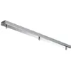 Image de Rosace Rectangulaire Multicable Fer Chrome 3 Trous Rail