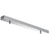 Image de Rosace Rectangulaire Multicable Fer Chrome 2 Trous Rail