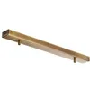 Image de Rosace Rectangulaire Multicable Fer Bronze 2 Trous Rail