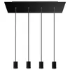 Image de creative cables Lampe Spot Suspension avec 4 Bras GU1d0 et XXL Rose-One rectangulaire 675 mm - avec Ampoule, Noir
