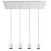 Image de creative cables Lampe Spot Suspension avec 4 Bras GU1d0 et XXL Rose-One rectangulaire 675 mm - avec Ampoule, Blanc Mat