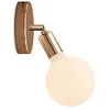 Image de Lampe Fermaluce Snodo en métal avec ampoule Globo Porcelaine - Cuivre