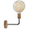 Image de creative cables Lampe Fermaluce Elle en bois avec ampoule Bumped - Neutre - Chromé