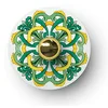 Image de creative cables - Fermaluce avec Mini Plateau Ellepì 'Majoliques' - avec Ampoule, Majolica Jaune - Vert