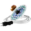 Image de creative cables Snake Eiva avec Abat-Jour Mini Plateau Ellepì 'Majoliques', Lampe portative d'extérieur, avec Douille IP65 étanche et fiche - avec Ampoule, Majolica Bleu