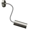 Image de creative cables Fermaluce Flex 30 Leuchte mit Mini Baldachin mit Schalter und Strahler mit Tub-E14 Lampenschirm - sans Ampoule, Titane satiné