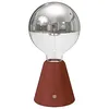Image de creative cables - Lampe portative LED rechargeable Cabless01 avec ampoule globo demi-sphère argent - Avec ampoule, Terracotta