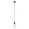 Image de creative cables - Suspension colorée en silicone avec câble textile - Avec ampoule, Gris