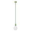 Image de creative cables - Suspension colorée en silicone avec câble textile - Avec ampoule, Vert Prairie