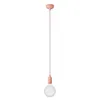 Image de creative cables - Suspension colorée en silicone avec câble textile - Avec ampoule, Saumon