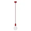 Image de creative cables - Suspension colorée en silicone avec câble textile - Avec ampoule, Rouge