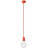 Image de creative cables - Suspension colorée en silicone avec câble textile - Avec ampoule, Orange