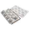 Image de Silikomart 26.115.87.0068 SF115 Moule Forme Flocon de Neige 11 Cavités Silicone Blanc