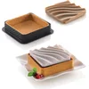 Image de silikomart | Mini Tarte SAND Kit, Kit composition 6 Anneaux Microperforés Tplus+, 1 Moule en Silicone Platine, Tarte Decor, 80 x 80 mm - 67 x 67 mm, h 20 mm - h 15 mm, Made in Italy
