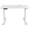 Image de FRANKYSTAR - Stand Up Bureau électrique avec technologie double moteur, stable étagère avec réglage numérique. Poste de bureau mobile ordinateur ordinateur portable travailler debout. (Blanc, Cadre)