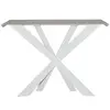 Image de Arti & Mestieri Exsodus Zeus Console d'entrée Style Moderne de Design 100% fabriquée en Italie en Fer, 110 x 35 x 78 cm, Blanc Neige
