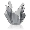 Image de iPLEX - Vase ligne de séparation en plexi-glass fumé, transparent, à la main, 20 x 24 x 22 cm, fabriqué en Italie.