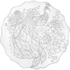 Image de Iplex - Assiette ronde Tasty Peacock Petite transparent/blanc - 21x22 cm OS