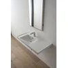 Image de Lavabo ML 90 cuve décalée - Gauche, Blanc brillant