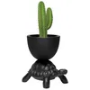 Image de Qeeboo Turtle Carry Planter/Champagne Cooler Black Cache Pot Tortue ou Rafraichisseur de Champagne Noir