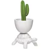 Image de Qeeboo Turtle Carry Planter/Champagne Cooler White Cache Pot Tortue Blanc ou Rafraîchisseur de Champgne