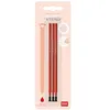 Image de Legami - Lot de 3 recharges pour stylo gel effaçable, hauteur 13 cm, encre thermosensible rouge, pointe 0,7 mm