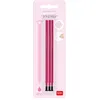 Image de Legami - Recharge pour stylo gel effaçable, lot de 3 pièces, hauteur 13 cm, encre thermosensible rose, pointe 0,7 mm