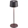 Image de Zafferano, Lampe Olivia Pro, Lampe de Table Portable et Rechargeable avec Contrôle Tactile, Adaptée pour le Salon et l'Extérieur, Dimmer 2700-3000 K, Hauteur 35 cm, Couleur Corten