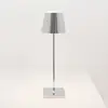 Image de Zafferano Poldina lampe à poser rechargeable, décor chromé