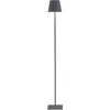 Image de Zafferano, Lampada Poldina L, Lampadaire Rechargeable et Sans Fil avec Contrôle Tactile, Convient pour le Salon et l'Extérieur, Dimmer 2200-3000 K, Hauteur Réglable 52-122 cm, Couleur Gris Foncé