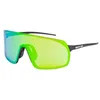 Image de Out Of - Rams, lunettes de soleil sport avec verres Zeiss, fabriqué en Italie (Green Lens - White logo, M)