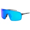 Image de Out Of - Rams, lunettes de soleil sport avec verres Zeiss, fabriqué en Italie (Blue Lens - White logo, S)