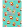 Image de petit cahier à rayures panda rouge