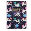 Image de petit cahier à rayures licorne