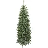 Image de Rebecca Mobili Arbre de Noël Mince 180 cm, Socle en PVC Plastique Vert, 645 Branches, Décoration pour Maisons et Magasins - 180 x 71 x 71 cm (H x L x P) - Art. RE6755