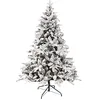 Image de Rebecca Mobili Arbre de Noël 180, Arbre de Noël enneigé, PVC PE, Pied en Croix, 1249 Branches, Ouverture Parapluie - Dimensions : 180 x 117 x 117 cm (HxLxP) - Art. RE6758