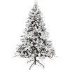 Image de Rebecca Mobili Sapin de Noël 210, Sapin Artificiel, Effet Neige, PVC PE, Socle en Métal, 1791 Branches, Ouverture Parapluie - Dimensions : 210 × 137 × 137 cm (H x L x P) - Art. RE6759