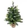 Image de Rebecca Mobili Petit Arbre de Noël, Mini Sapin Monté, Support Recouvert de Toile, Décorations - Taille : 60 x 35 x 35 cm (HxLxP) - Art. RE6771