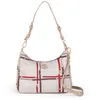 Image de U.S. Polo Assn. - Sac à main Houston Hobo en Nylon, beige-multicolore (26 X 9 X 30 cm)
