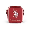 Image de U.S. Polo Assn. - Sac à bandoulière Morny Crossbody en polyuréthane, rouge foncé-blanc (19.5 X 8.5 X 23 cm)