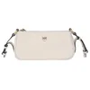 Image de Pinko sac à épaule bandoulière Half Moon Horizontal Mini Vite White + White + Antique Gold blanc