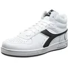 Image de Diadora Mixte Magic Basket Demi Icona Chaussure de Gymnastique, White White Black, 42 EU