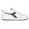 Image de Diadora Mixte Magic Basket Low Icône Chaussure de Gymnastique, Blanc White Blue Caspian Sea, 41 EU