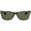 Image de Ray-Ban Unisex-Adultes Nouveau Wayfarer Ray-Ban New Wayfarer RB 2132 55 6052 Noir Lunettes de soleil transparentes, 55 mm