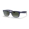Image de Ray-Ban New Wayfarer, Montures de lunettes mixte adulte, Bleu Transparent (Blue Transparent), 55 mm